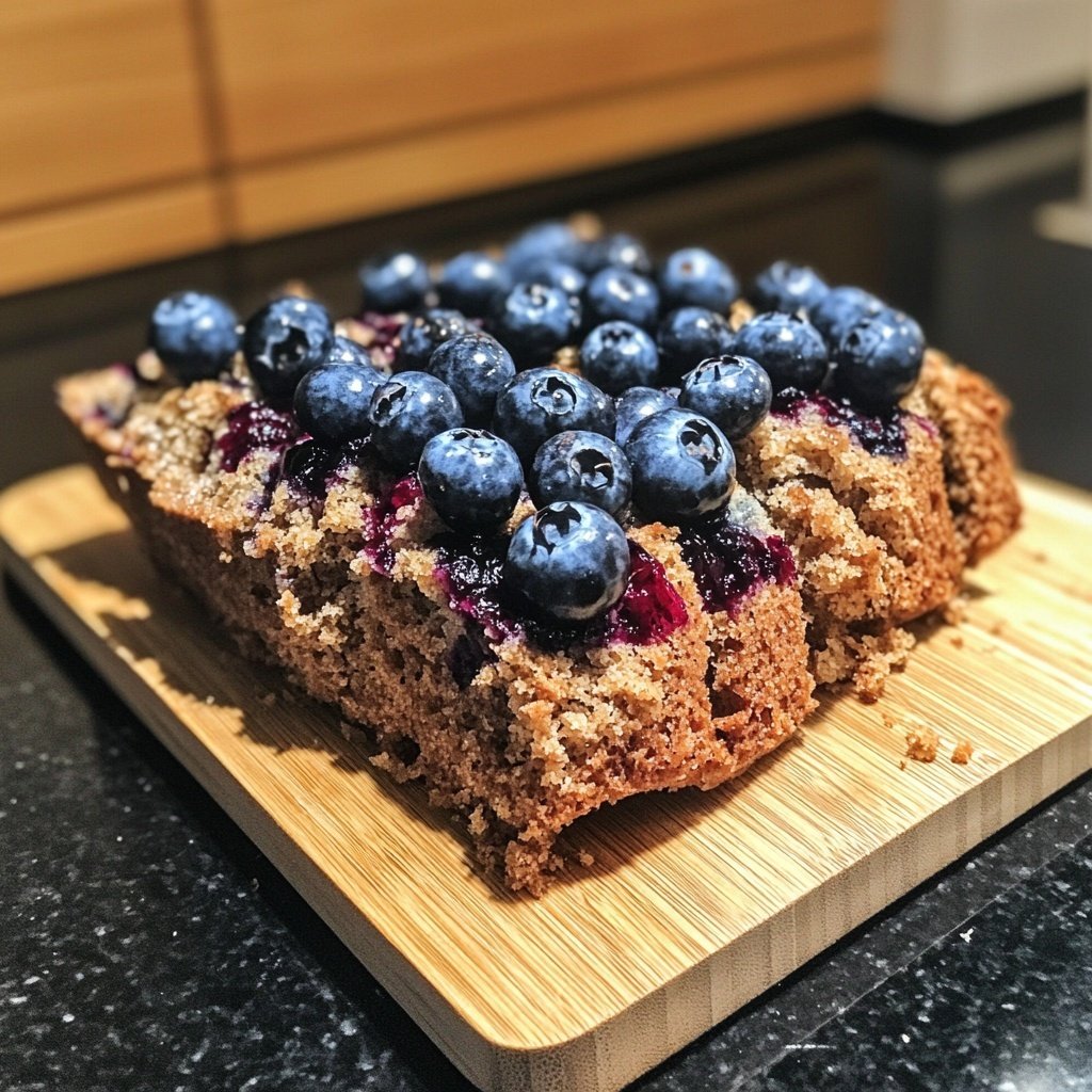 Bananenbrot mit Blaubeeren