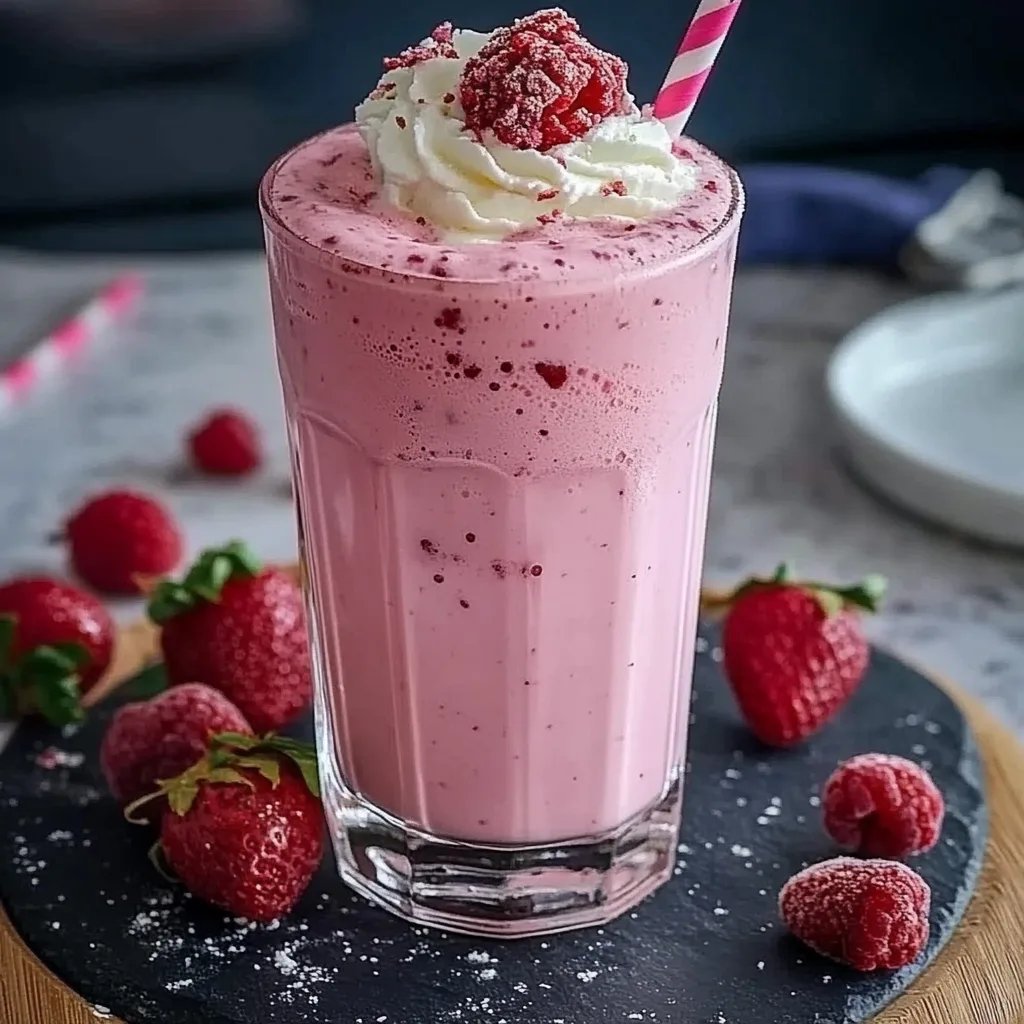 Erdbeer Milchshake mit nur 3 Zutaten