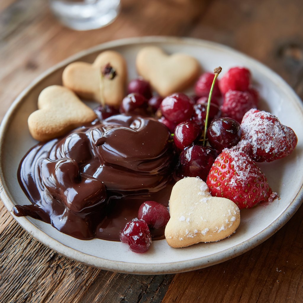 Dessertplatte für Verliebte