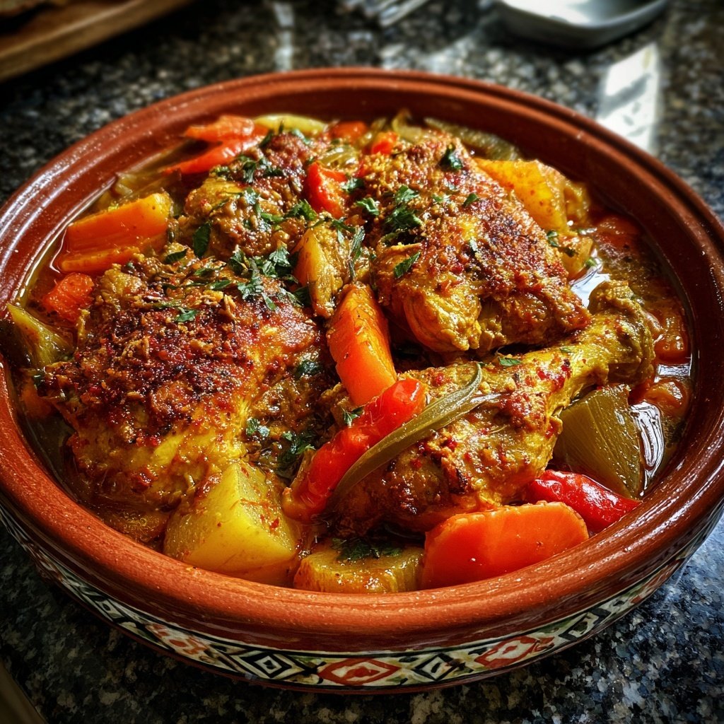Internationale Küche Marokkanisches Hähnchen-Tagine