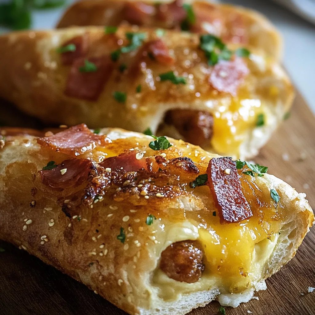 Wurst-Ei-Frühstücksbrötchen