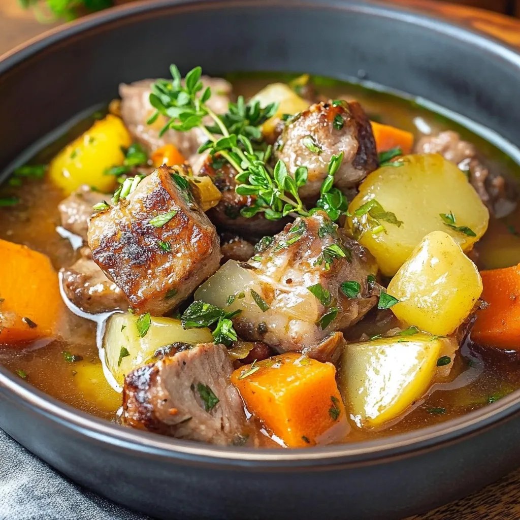 Gemüseeintopf mit Fleisch