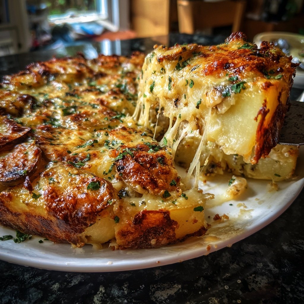 Kartoffelauflauf mit Pilzen