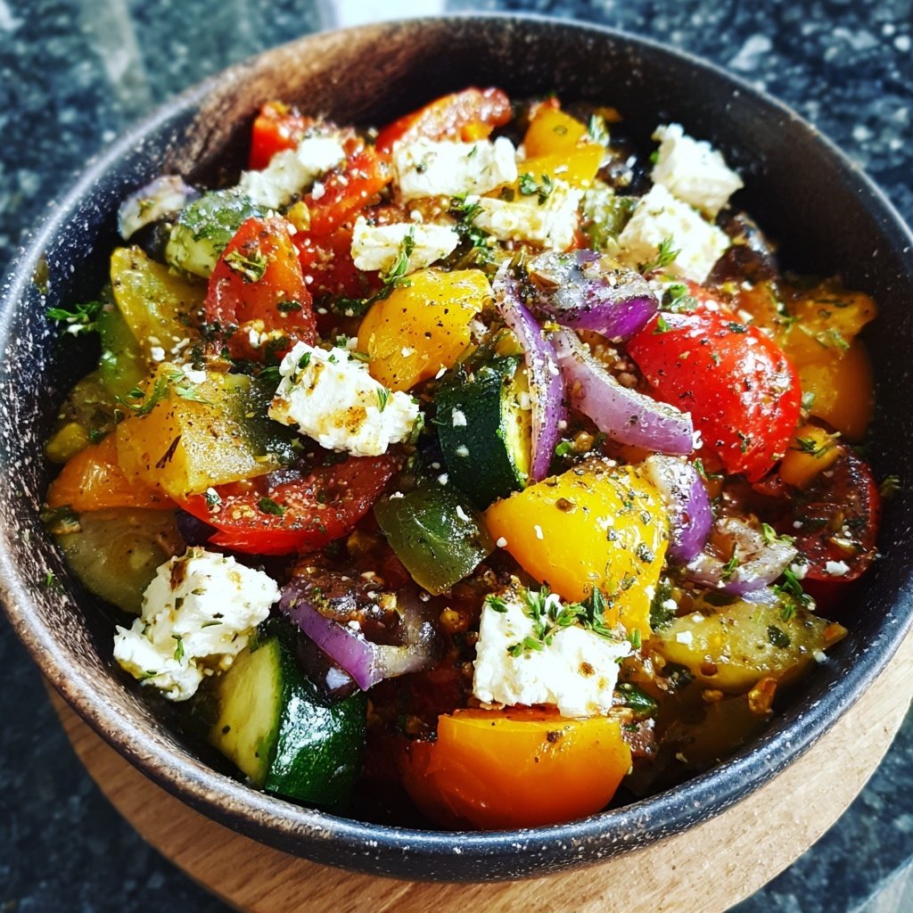 Gesund & Leicht Mediterrane Gemüsepfanne mit Feta