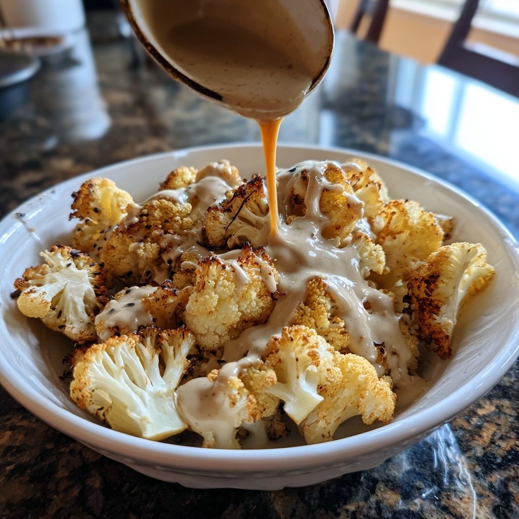 Blumenkohl mit Tahinisauce