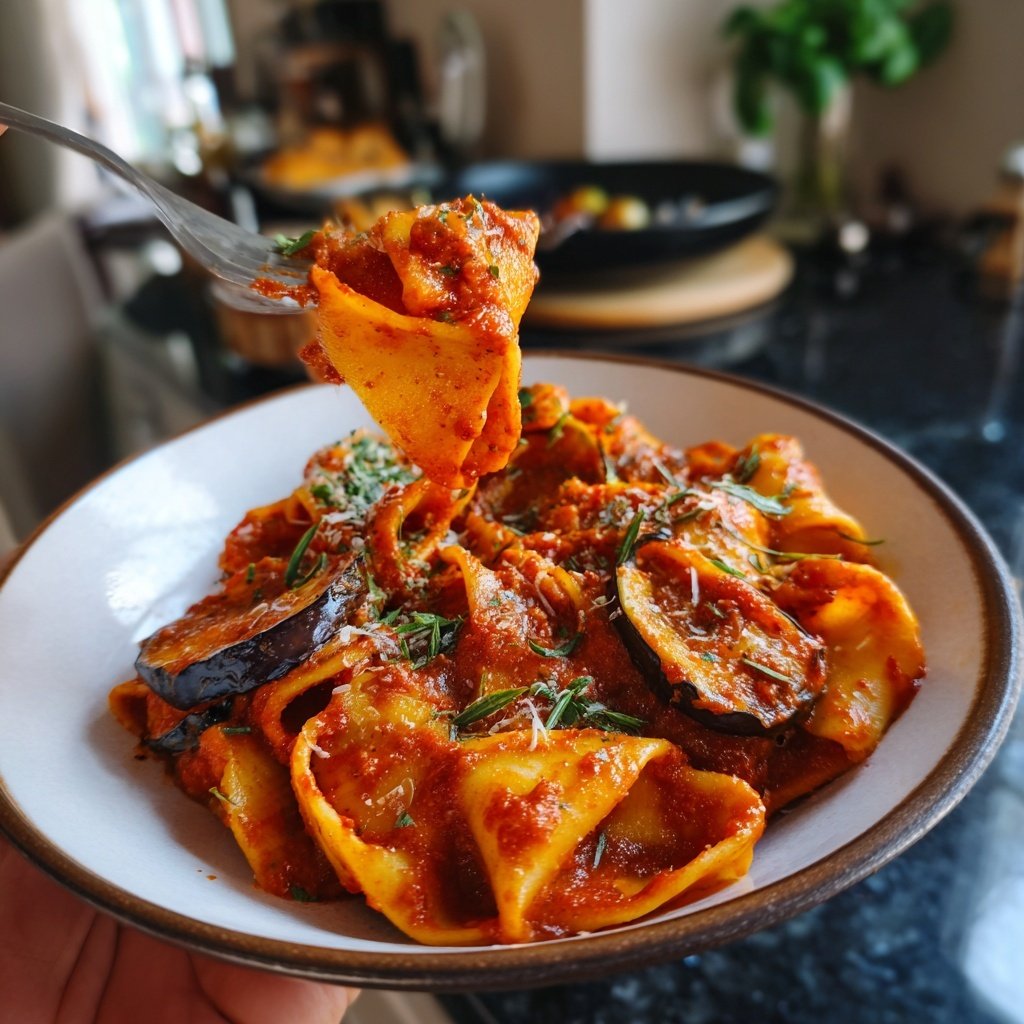 Internationale Küche Italienische Pasta alla Norma