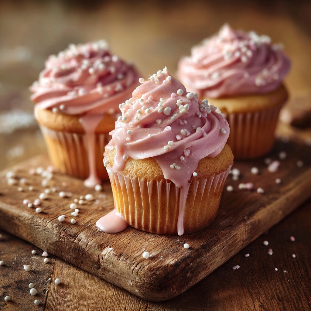 Erdbeer Vanille Cupcakes