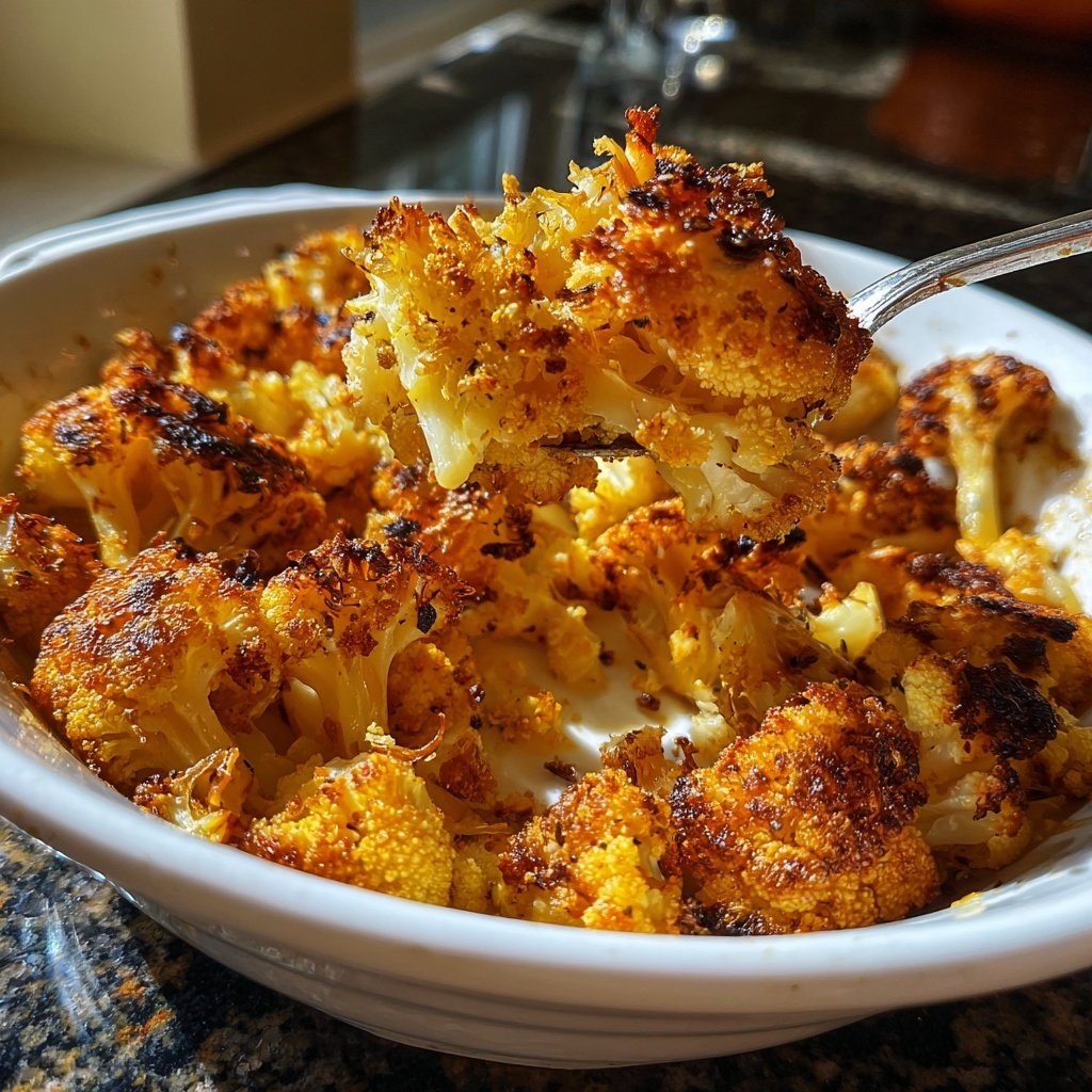 Blumenkohl aus dem Ofen knusprig