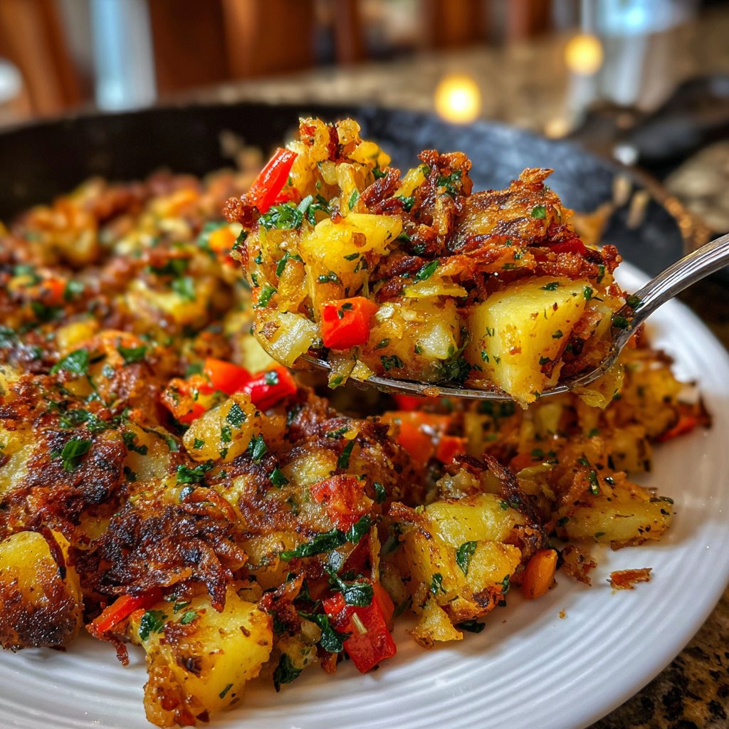 Abendessen mit Kartoffelpfanne