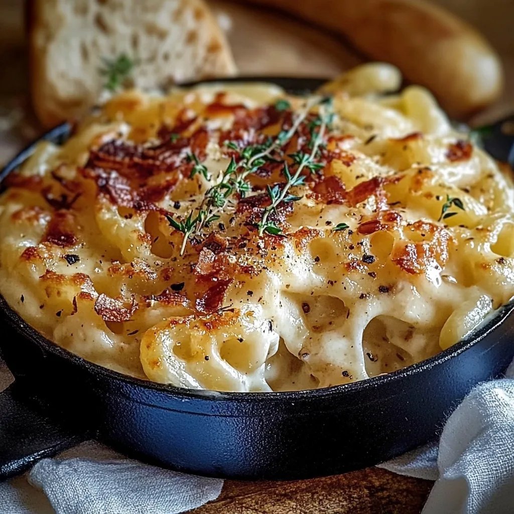 Französische Zwiebelmakkaroni mit Käse